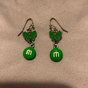 Green M&M Earrings